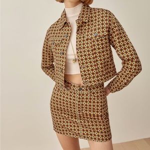 Reformation Denim Jackie High Rise Mini Skirt NEW WITH TAGS